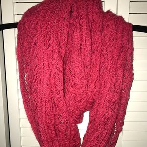 Pink infinity scarf